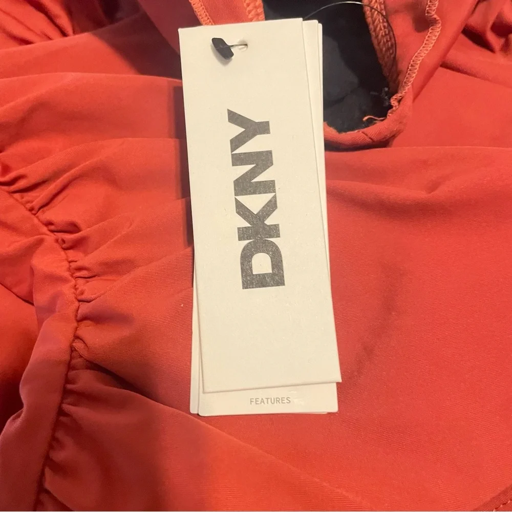 DKNY Flutter Sleeve One Piece Swimsuit XS NWT - Picture 7 of 10